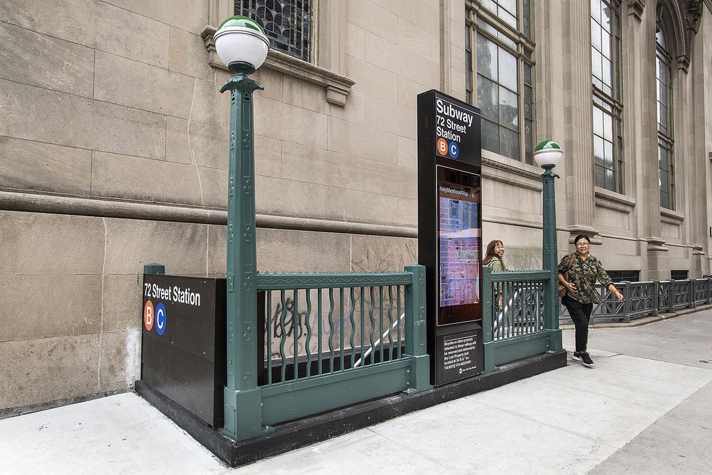 Subway entrance at West 70th Street and Central Park West (MTA Photos)